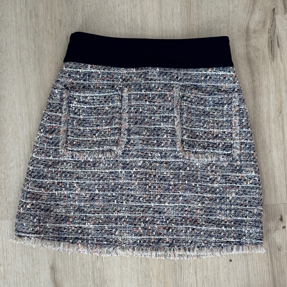 NWT J. Crew multicolored tweed mini suit skirt